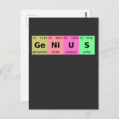 Funny Science Genius Periodic Tabelle der Elemente Postkarte (Vorne/Hinten)
