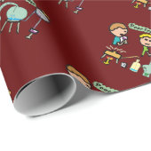 Funny Science Geschenkpapier (Rolleneckpunkt)