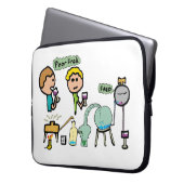 Funny Science Laptopschutzhülle (Vorderseite Links)