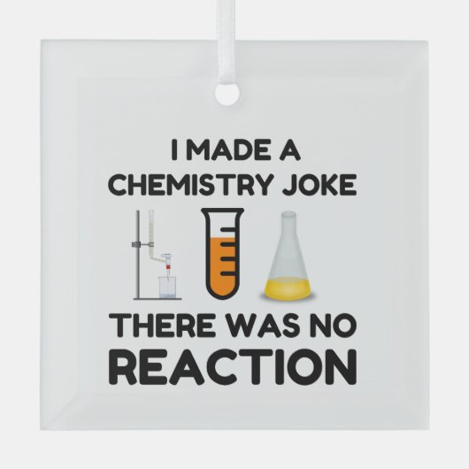 Funny Science lover Chemie Witz Ornament Aus Glas (Vorderseite)
