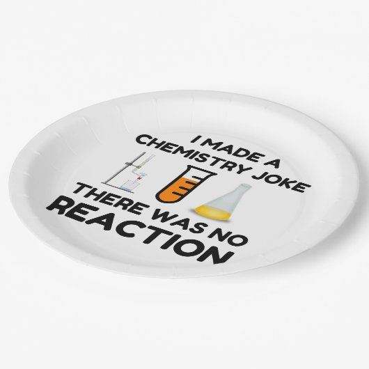 Funny Science lover Chemie Witz Pappteller (Schrägansicht)