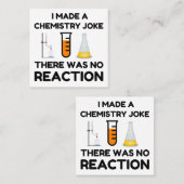 Funny Science lover Chemie Witz Quadratische Visitenkarte (Vorne/Hinten)