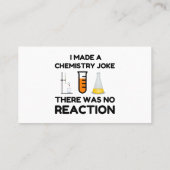 Funny Science lover Chemie Witz Visitenkarte (Rückseite)
