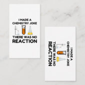 Funny Science lover Chemie Witz Visitenkarte (Vorne/Hinten)