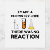 Funny Science lover Chemie Witz Weinetikett (Einzelnes Label)