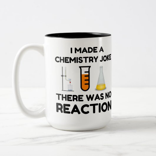Funny Science lover Chemie Witz Zweifarbige Tasse (Links)
