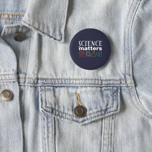 Funny Science Matters Geek and Nerd Scientist Button (Beispiel)