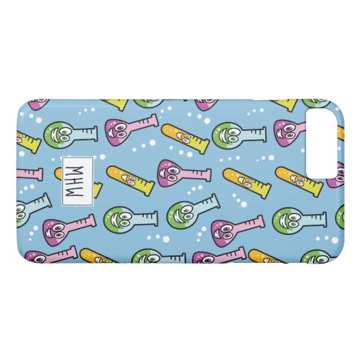 Funny Science Pattern benutzerdefinierte monogramm Case-Mate iPhone Hülle (Rückseite (Horizontal))