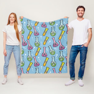 Funny Science Pattern Fleece-Decken Fleecedecke