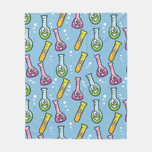 Funny Science Pattern Fleece-Decken Fleecedecke (Vorderseite)