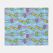 Funny Science Pattern Fleece-Decken Fleecedecke (Vorderseite (Horizontal))
