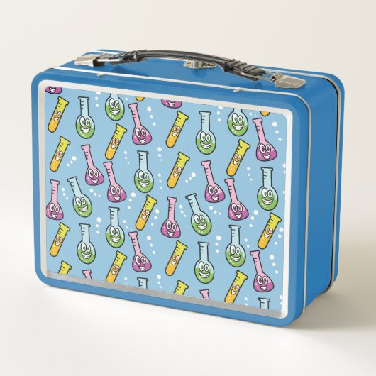 Funny Science Pattern individuelle Name Lunch Box (Rückseite)