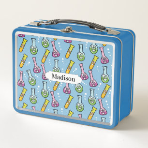 Funny Science Pattern individuelle Name Lunch Box