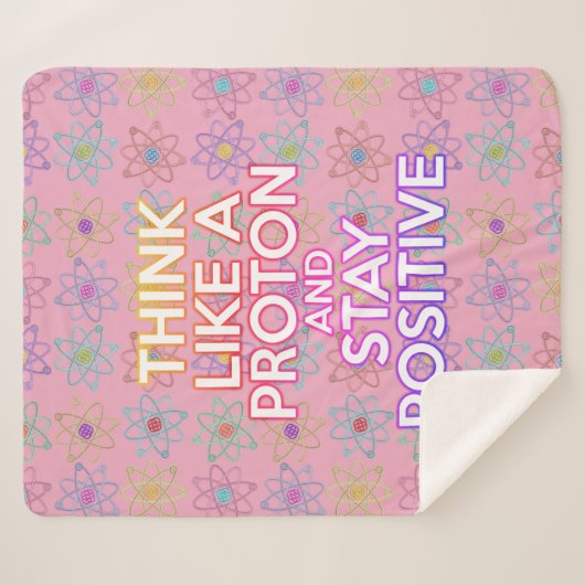 Funny Science Positives Attitude Zitat Girly Pink Sherpadecke (Vorderseite (Horizontal))