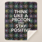 Funny Science Positives Zitat farbiges Atom Muster Sherpadecke (Vorderseite)