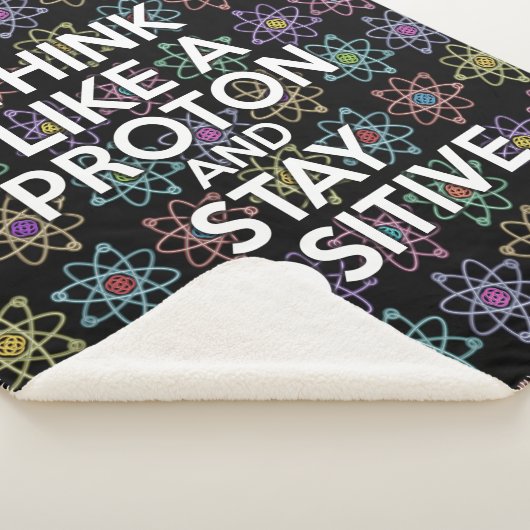 Funny Science Positives Zitat farbiges Atom Muster Sherpadecke (3/4)