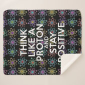 Funny Science Positives Zitat farbiges Atom Muster Sherpadecke (Vorderseite (Horizontal))