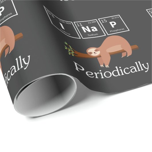 Funny Science Pub Chemie Sloth Nickerchen Lover Geschenkpapier (Rolleneckpunkt)