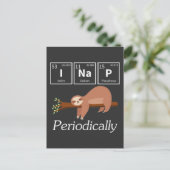 Funny Science Pub Chemistry Sloth Nickerchen Lover Postkarte (Stehend Vorderseite)