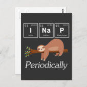 Funny Science Pub Chemistry Sloth Nickerchen Lover Postkarte (Vorne/Hinten)