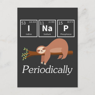 Funny Science Pub Chemistry Sloth Nickerchen Lover Postkarte