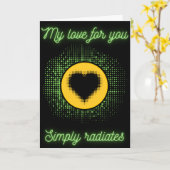 Funny Science Radiation Valentine Card Karte (Gelbe Blume)