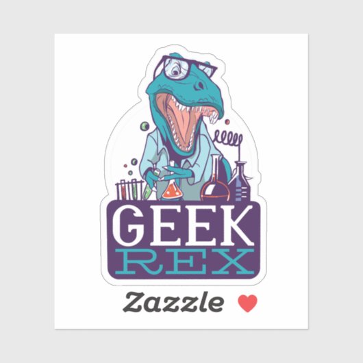 Funny Science Scientist Physik T-REX Dinosaur Aufkleber (Blatt)