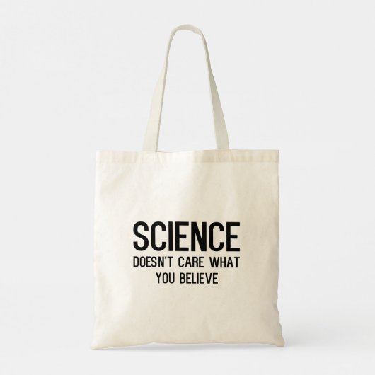 Funny Science Slogan Tote Bag Tragetasche (Rückseite)