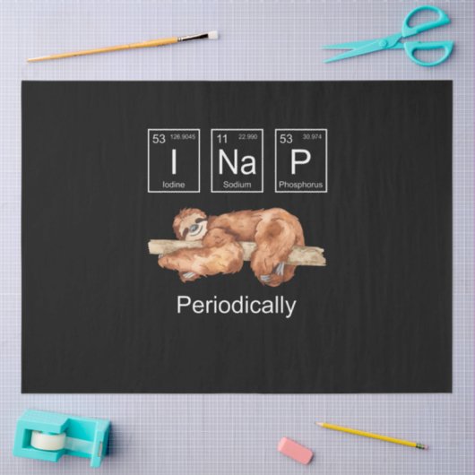 Funny Science Sloth Seidenpapier (Basteln)