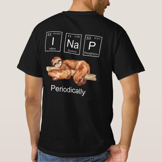 Funny Science Sloth T-Shirt (Rückseite)
