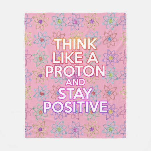 Funny Science Sprichwort Positive Attitude Girly P Fleecedecke (Vorderseite)