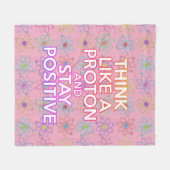 Funny Science Sprichwort Positive Attitude Girly P Fleecedecke (Vorderseite (Horizontal))