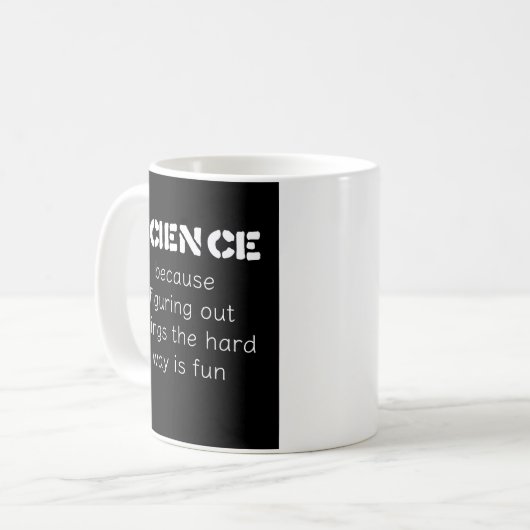 Funny Science Tasse - "The Gift for Science Lovers (Vorderseite Links)
