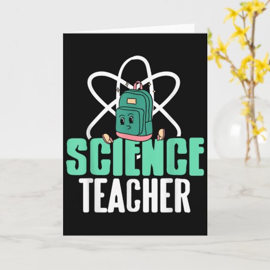 Funny Science Teacher Backpack School Humor Karte (Gelbe Blume)