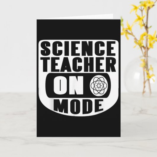 Funny Science Teacher On Mode Activated With Atom Karte (Gelbe Blume)