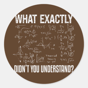 Funny Science Teacher Physicist Math Physics  Runder Aufkleber