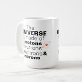 Funny Science Universe Protons Neutrons Electrons  Kaffeetasse (Vorderseite Links)