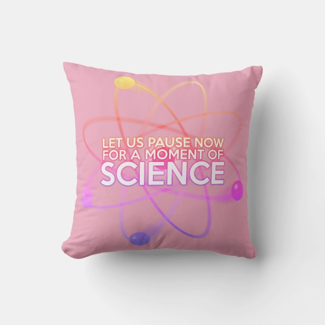 Funny Science Zitat Modernes Cooles Girl Pink Kissen (Vorderseite)