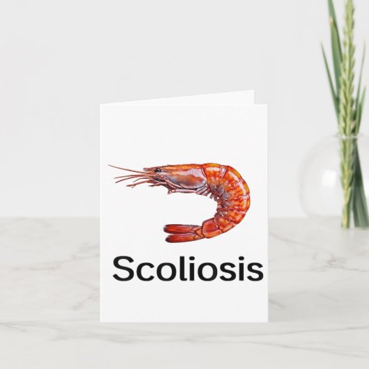 Funny Scoliose Shrimp Karte (Vorderseite)