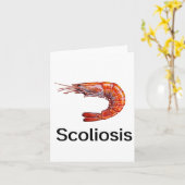 Funny Scoliose Shrimp Karte (Gelbe Blume)