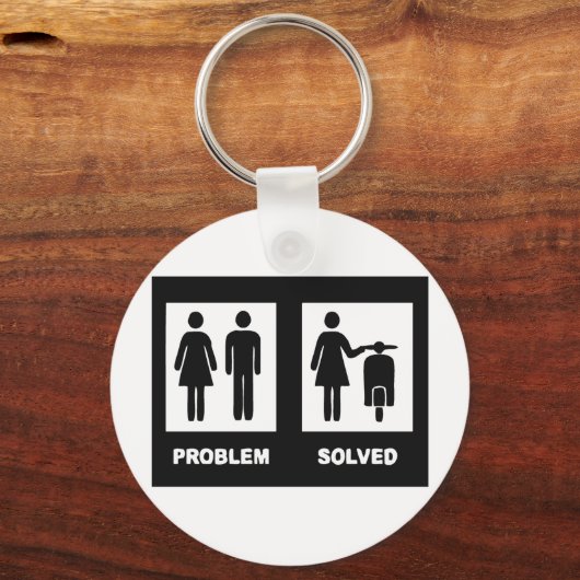 Funny Scooter Girl - kein Problem Schlüsselanhänger (Vorderseite)