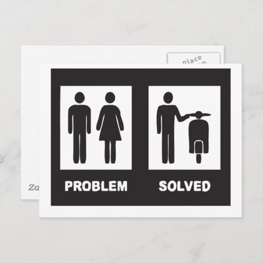 Funny Scooter Postkarte (Vorne/Hinten)