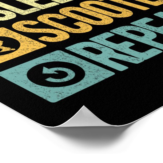 Funny Scooter Stunt Scooter Rider Scooter Tricks R Poster (Ecke)