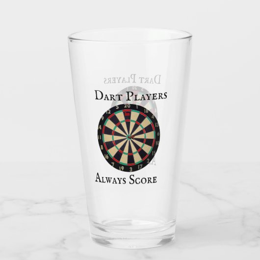 Funny Scoring bei Darts Design, Glas (Rückseite)