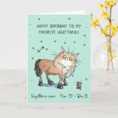 Funny Scorpicard Zodiac Cat Star Sternzeichen Horo Karte (Gelbe Blume)