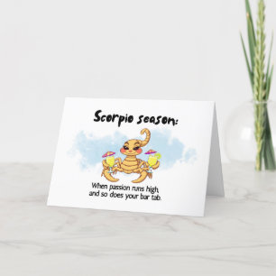 Funny Scorpio Zodiac Geburtstagskarte Dankeskarte