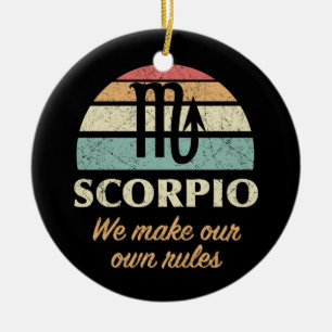 Funny Scorpio Zodiac Rules Keramik Ornament