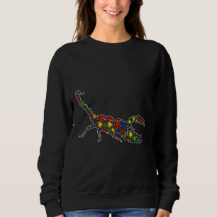 Funny Scorpion Tiere Puzzle Stücke Autismus Awaren Sweatshirt