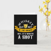 Funny Scotch Bourbon Whiskey mit einem Shot Gesche Karte (Gelbe Blume)