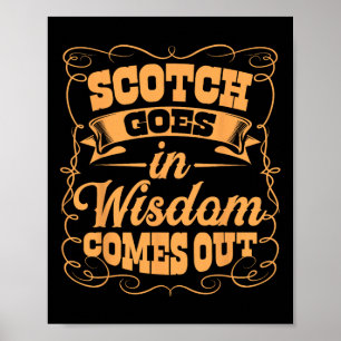 Funny Scotch Whiskey Lover Geschenk Bourbon Whisky Poster